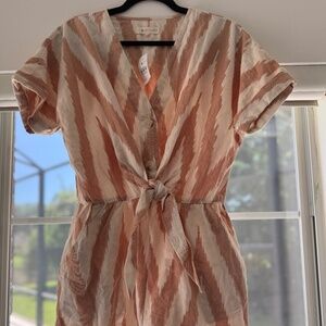 Lou & Grey for LOFT Tie-Front Romper – Size Small NWT